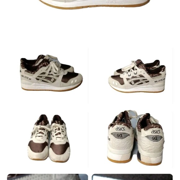 ASICS Gel Lyte 3 Romance Shoes Men\'s Size 8 Sneaker Cream Brown main image 9